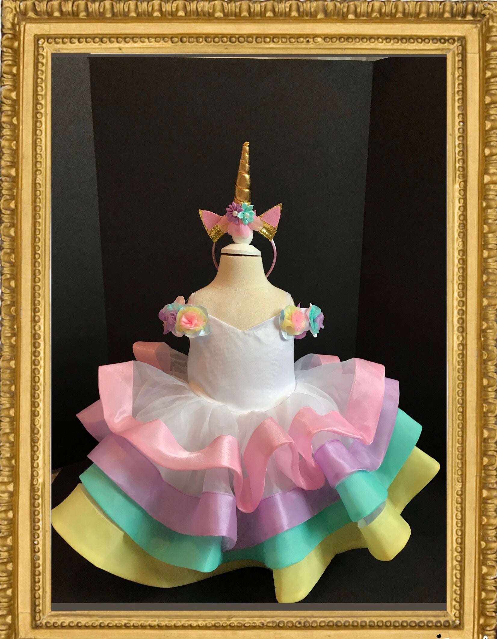 Baby girl unicorn birthday pageant flower girl dress/ first birthday unicorn outfit/ my little pony inspired dress/ rainbow party princess