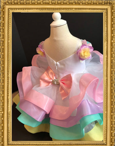 Baby girl unicorn birthday pageant flower girl dress/ first birthday unicorn outfit/ my little pony inspired dress/ rainbow party princess