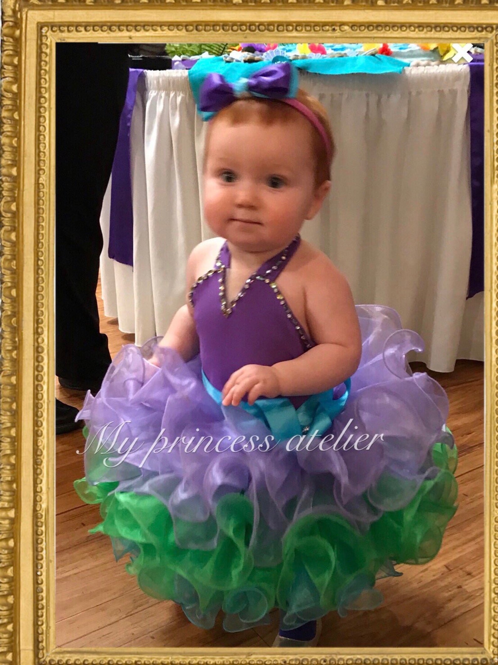 Mermaid princess dress, ariel inspired dress, mermaid pageant dress, first birthday dress, girl mermaid dress, 1st birthday mermaid dress