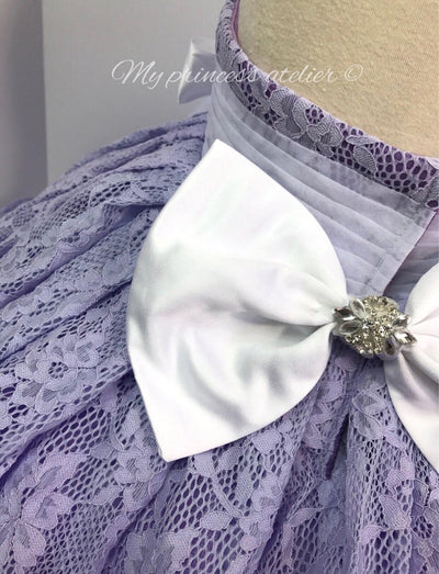 purple flower girl dress, baby girl first birthday dress, flower girl dress, pageant dress, purple princess costume dress, girl party dress