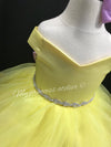 Princess yellow dress, girl holidays dress, girl yellow birthday dress, yellow pageant dress, yellow flower girl dress, belle costume dress