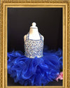 Blue millennium dress/ blue pageant dress/ pageant sparkling dress/ blue flower girl dress/blue birthday dress/ blue costume dress/ blue 1st