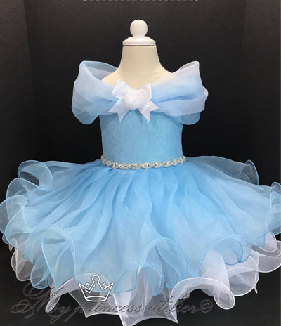 Princess birthday dress / frozen princess dress/ baby girl blue dress / first birthday dress/ blue pageant dress/ flower girl dress