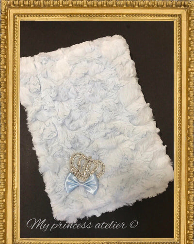 Newborn boy jeweled blanket, baby boy blue blanket, boy crown blanket, newborn boy jeweled take mome blanket, boy shower gift