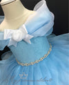 Princess birthday dress / frozen princess dress/ baby girl blue dress / first birthday dress/ blue pageant dress/ flower girl dress