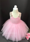 Pink first birthday dress, pink flower girl dress, princess birthday dress, pink pageant dress, pink flower girl dress, pink princess dress