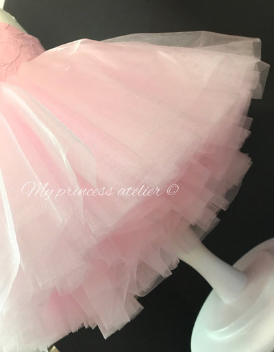 Pink first birthday dress, pink flower girl dress, princess birthday dress, pink pageant dress, pink flower girl dress, pink princess dress