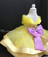 Princess yellow dress, yellow pageant dress, yellow flower girl dress, princess birthday dress, first birthday dress, bella princesa dress