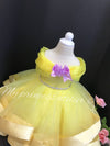 Princess yellow dress, yellow pageant dress, yellow flower girl dress, princess birthday dress, first birthday dress, bella princesa dress