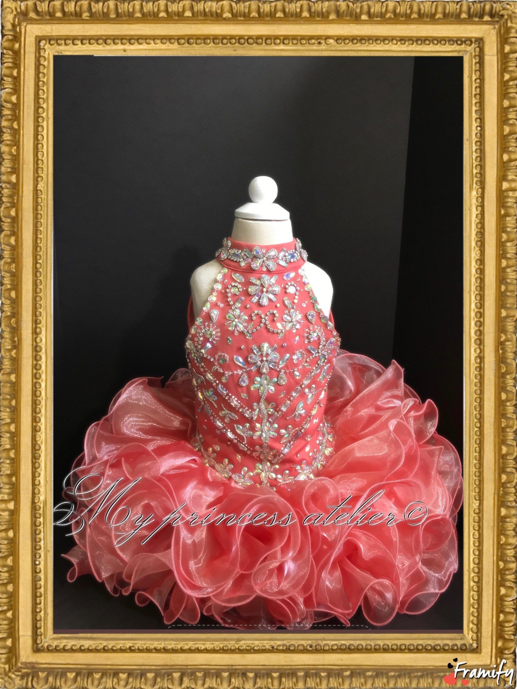 Pageant dresses, coral Birthay dress, first birthday dress, flower girl dress, made to order dress, pageant event dress, baby first birthday