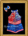 Fourth of July girl pageant dress, Fun fashion patriotic dress, Independence Day pageant dress, Start spangled pageant dress, America custom