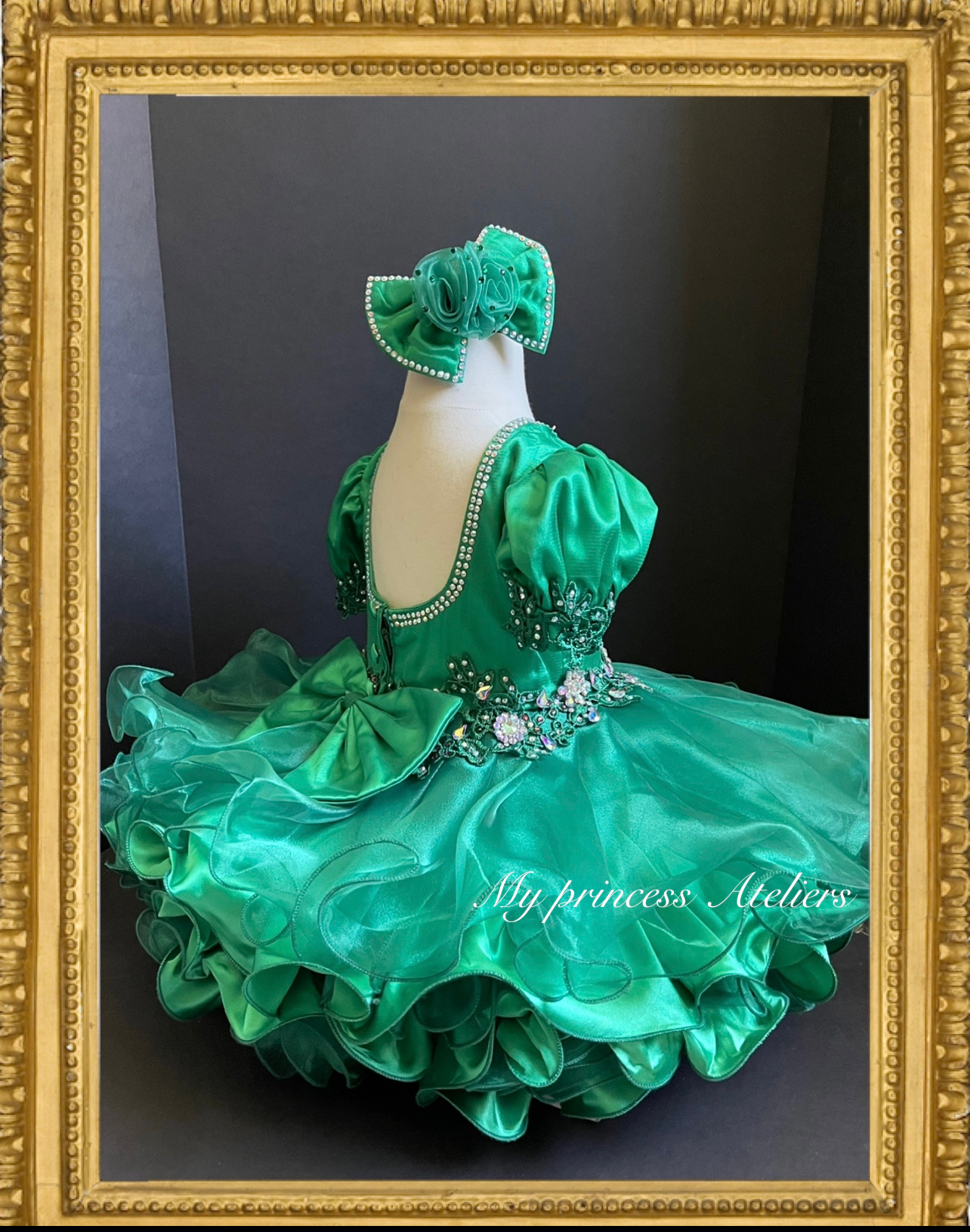 Natural pageant princess holiday couture birthday dress