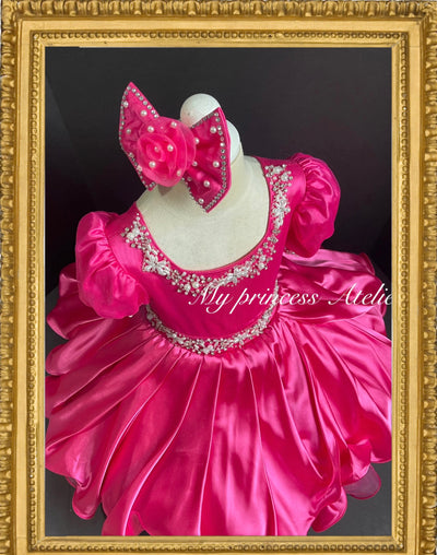 Girl Princess pageant birthday couture dress.