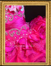 Girl fuchsia hot pink pageant dress/ girl first birthday party dress/ girl sparkly princess dress/ girl couture dress/ pink 1st birthday dre