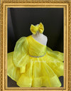 Girl yellow off the shoulder,  Princess Birthday Flower Girl Dress