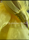 Girl yellow off the shoulder,  Princess Birthday Flower Girl Dress