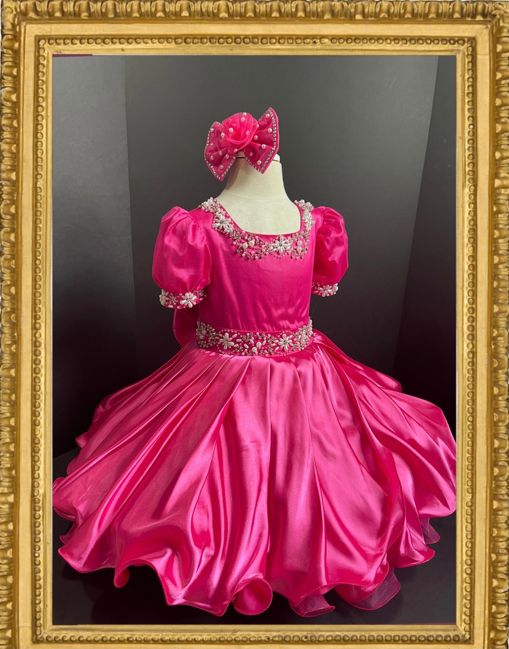 Girl Princess pageant birthday couture dress.