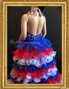 Fourth of July pageant dress/ Fun fashion dress/ Patriotic dress