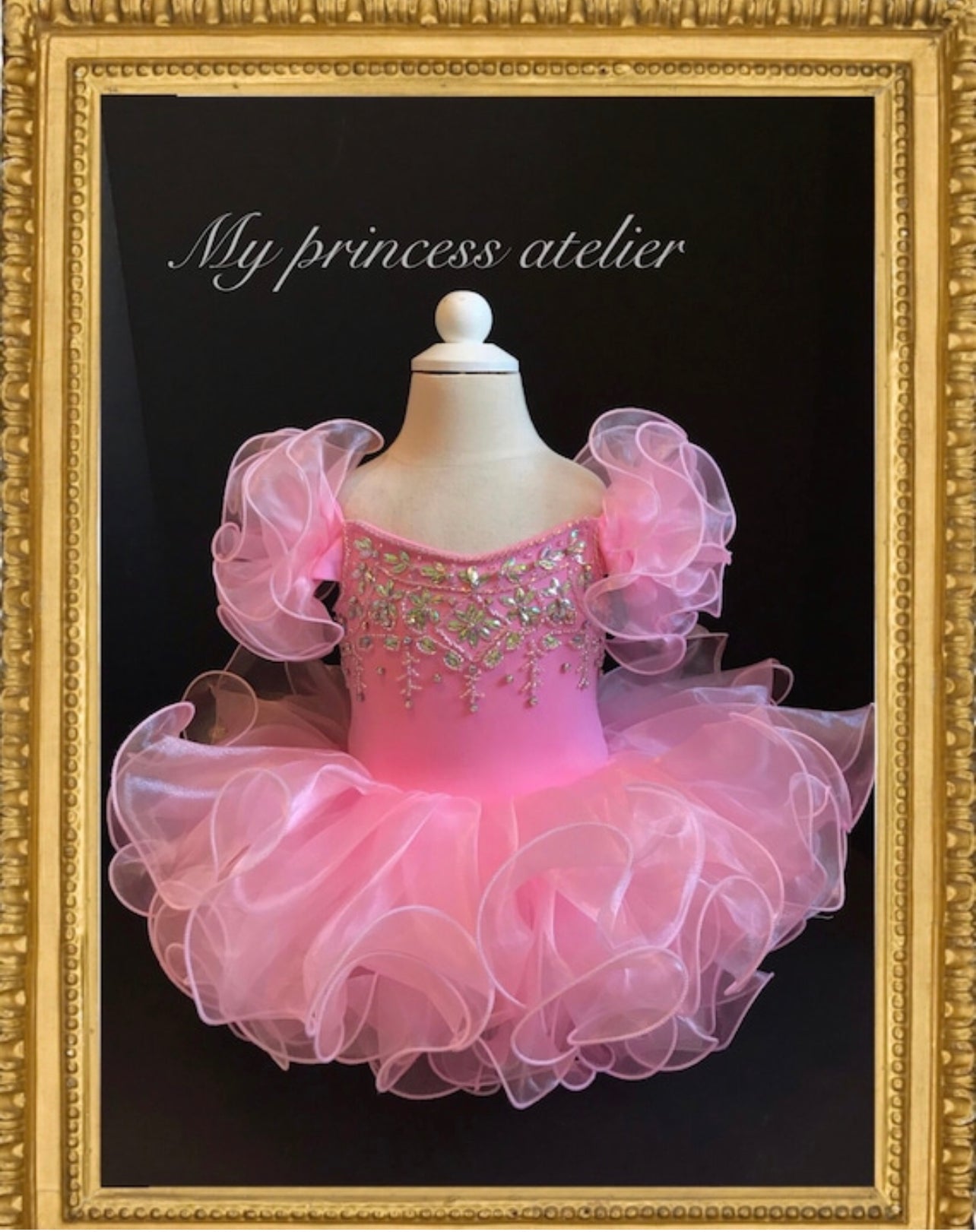 Celebrity Inspired Pink Tulle Tea-length Cocktail Party Sweet 16 Birthday  Dress